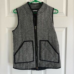 Grey and Black Herringbone Vest